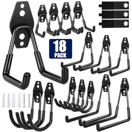 18 Pack Garage Hooks, Anti-Slip Coating - Image 2