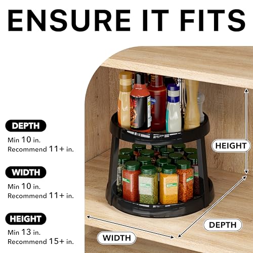 Simple Houseware 2-Tier Lazy Susan Spice Organizer, 10-Inch - Image 7