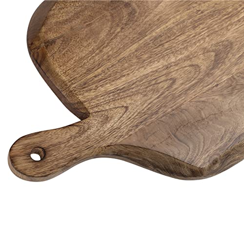 GoCraft Wooden Cutting Board with Handle | Mango Wood Leaf Shape - Image 8