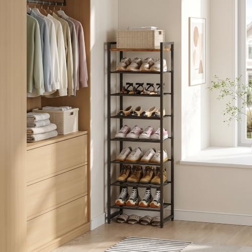 Narrow Shoe Rack 8-Tier, Tall Shoe Organizer for Small Spaces - Image 3