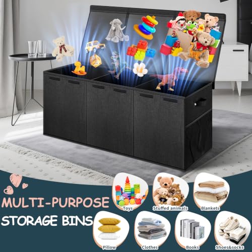 Extra Large Toy Box with Lids, Collapsible Storage Bin - Image 6