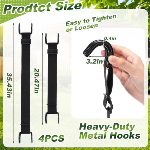 4 Pack Trash Can Lid Lock Outdoor Garbage Strap for Raccoon - Image 3
