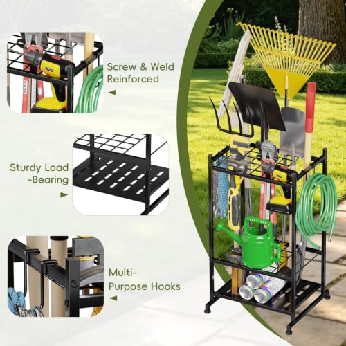 Garden Tool Organizer with Leveling Feet, Yard Tool Tower - Image 4