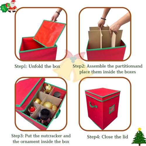 Large Christmas Nutcracker Storage Container | Home Organization - Image 7