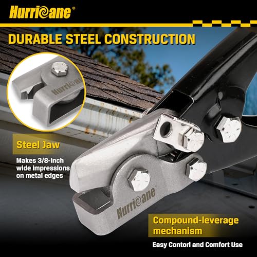 HURRICANE Snap Lock Punch Tool, 3/8 Inch Impression Gutter - Image 6