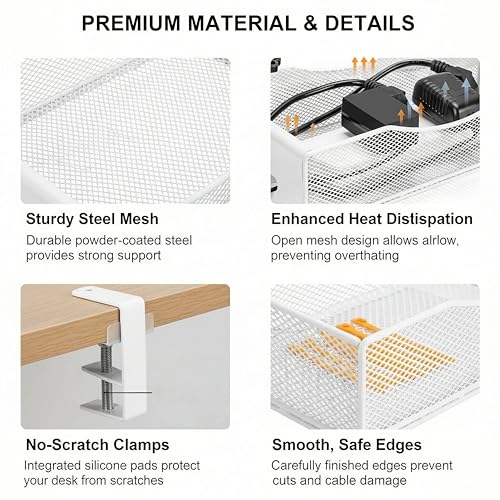 Extra Wide Under Desk Cable Management - 7inch No Dr | All Products - Image 7