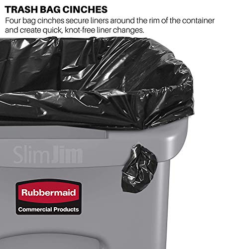 Rubbermaid Commercial Products Slim Jim Can, Black - Image 4