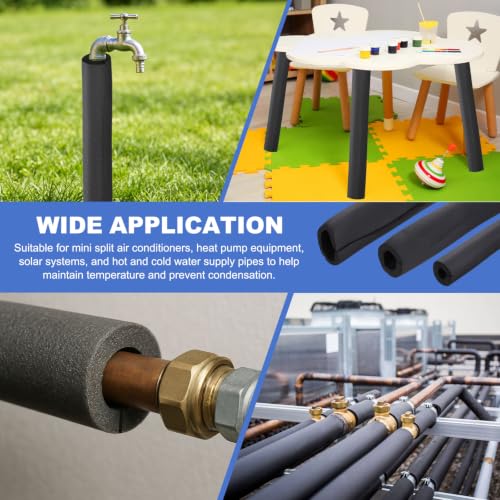 uxcell 7/8"(22mm) ID x 6Ft Pipe Insulation Foam Tube, Black - Image 8