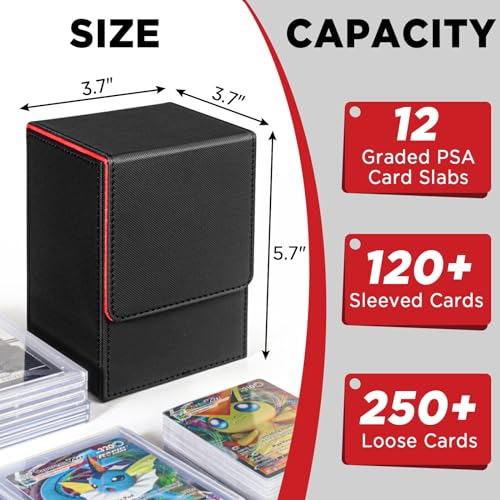 PSA Graded Card Case, PU Leather Graded Card Organizer Box - Image 3