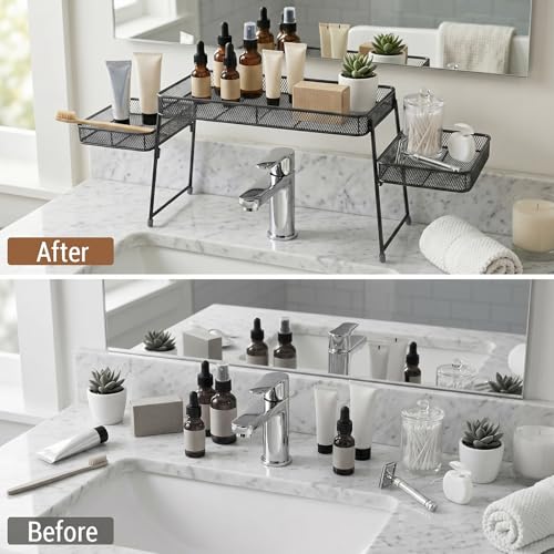 MyGift Over the Sink Shelf, 3-Tier Black Metal Kitchen - Image 7