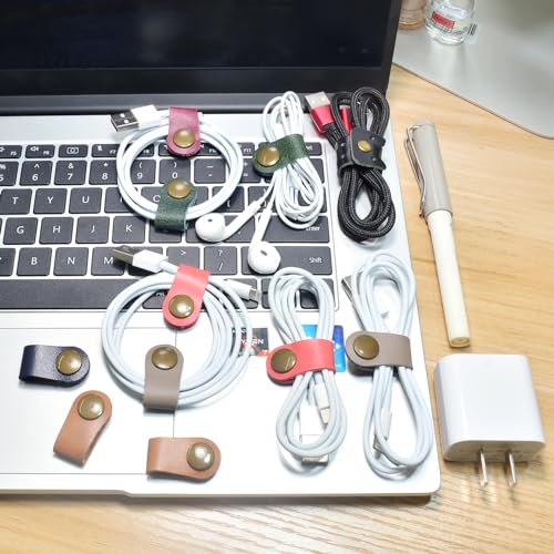 CAILLU Leather Cord Organizer,Cable Ties for Earbuds - Image 5