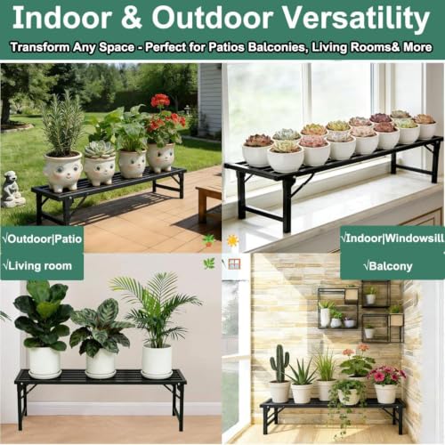 Foldable Single‑Tier Iron Plant Stand,Low Heavy‑Duty - Image 4