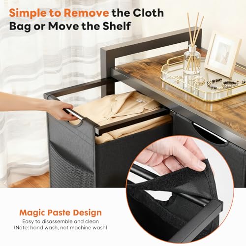 DUMOS Laundry Hamper with 2 Pull-Out Removable Sorter - Image 5