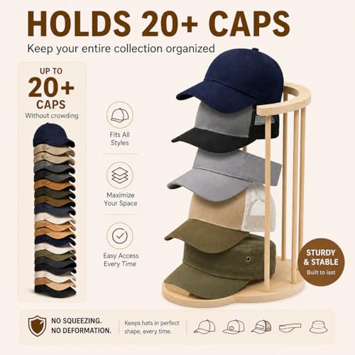 Hat Organizer for Baseball Caps,Vertical Hat Storage - Image 6
