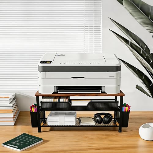 Printer Stand for Desk, Desktop Printer Shelf for Home Office - Image 3