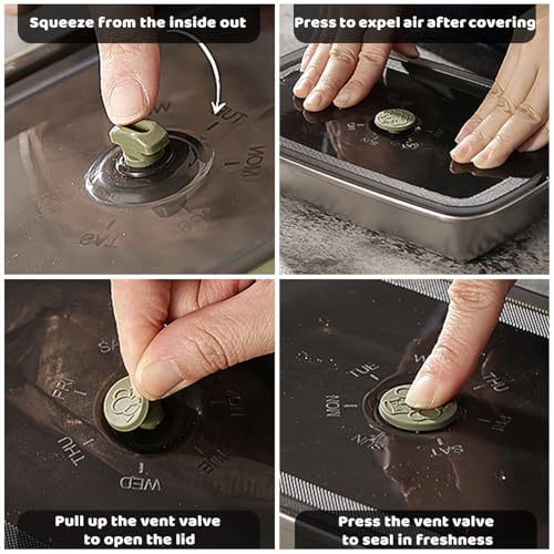 3-Piece 304 Stainless Steel Food Storage Containers with Lids - Image 4