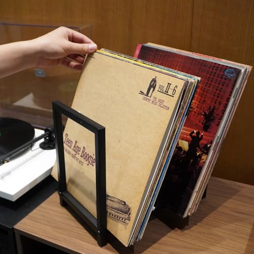 Vinyl Record Storage Holder, All Metal Tabletop Record - Image 3