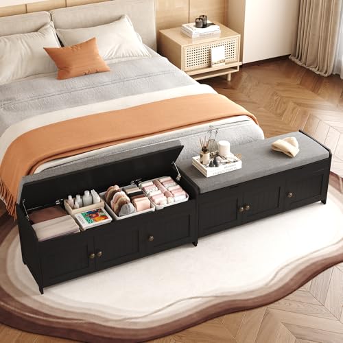 HOMEFORT 41.3" Shoe Bench with Lift Top Storage, Entryway - Image 3