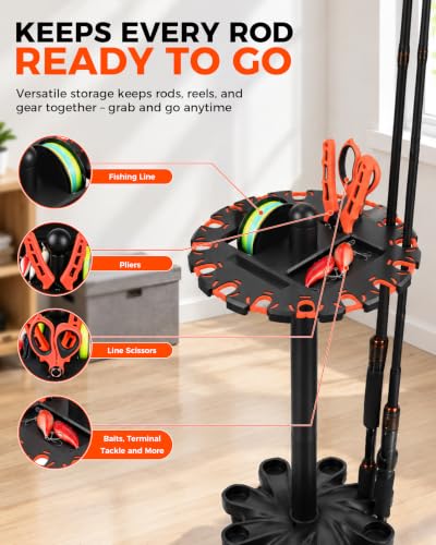 TANYO 360° Rotating Fishing Rod Holder for Garage, Fishing - Image 5