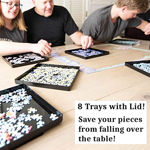 Puzzle Sorting Trays with Lid Stackable 9" x 9" Puzzle - Image 7
