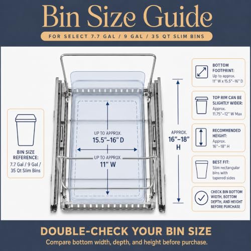 HOLDN’ STORAGE Pull Out Trash Can Cabinet Organizer, | All Products - Image 4