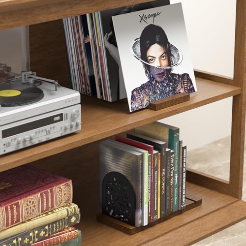 Vinyl Record Storage, Walnut Record Holder for 70-100 LP - Image 4