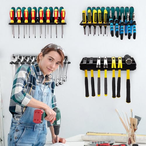 4Pcs Wall Mount Tool Organizer Set,Include Screwdriver Organizer - Image 3