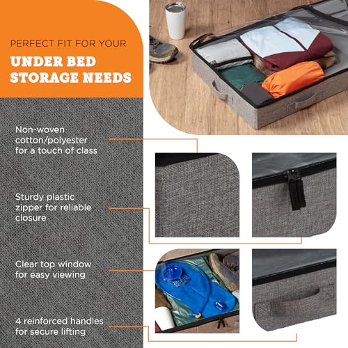 storageLAB Under Bed Storage Containers, Low Profile Underbed - Image 6