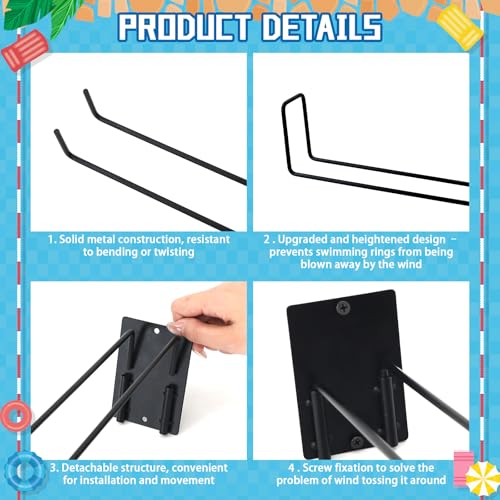 MUOUAKATE 3 Pcs Pool Float Storage Holder, 17.3 Inch Wall - Image 5
