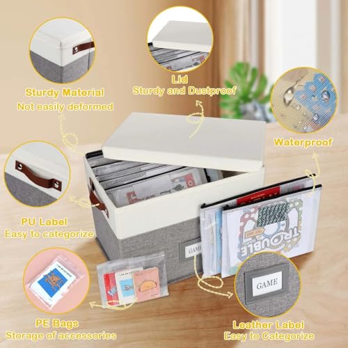 Board Game Organizer with 12pcs Zipper Bags and Writable - Image 4