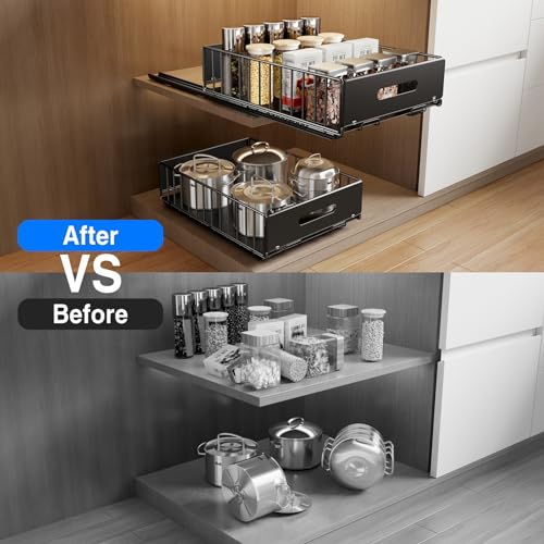 Mustorn 2 Pack Pull Out Cabinet Organizer, Slide Out | All Products - Image 7