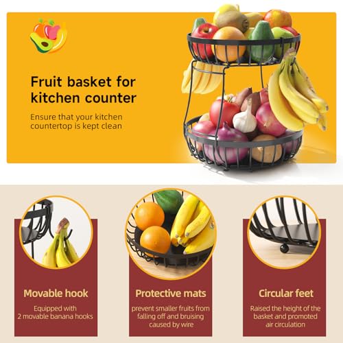 Sevenblue 2 Tier Large Fruit Bowl for Kitchen Counte | All Products - Image 4
