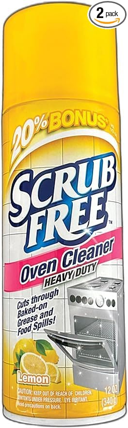 All in One Best oven cleaner heavy duty Scrub Free - Lemon Scent - 2 pack 12oz - Oven Cleaner 20% Bonus - Best Oven Cleaner - Oven and Stove Cleaner