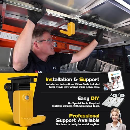 Van Interior Ladder Storage System Utilizes Overhead | Garage Storage - Image 8