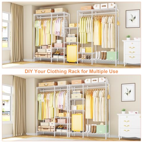 F4 Heavy Duty Clothes Rack (With Hanger Rod) Freestanding - Image 6