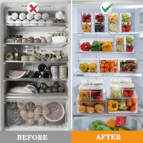 14Pack Fridge Organizer, Stackable Refrigerator Organizer Bins - Image 5