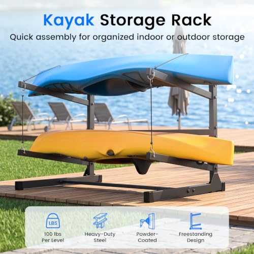 Kayak Storage Rack, 2/3/4 Level Kayak Rack for Garage - Image 3