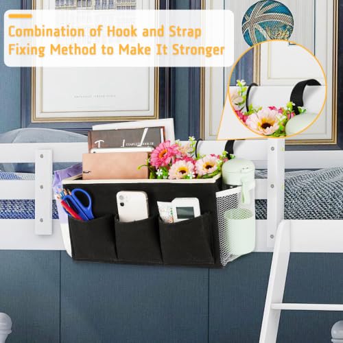 Lilithye Bedside Caddy, Bedside Storage Bag Hanging Organizer - Image 3