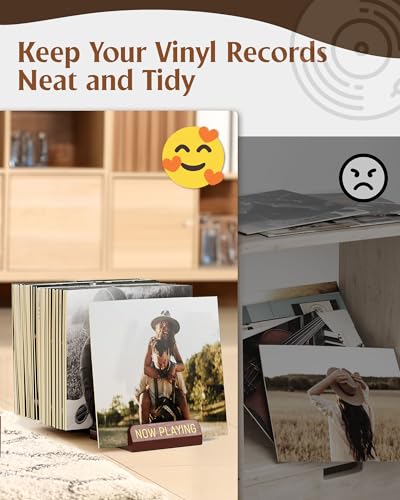 HULISEN Expandable Vinyl Record Holder, Now Playing Vinyl - Image 7