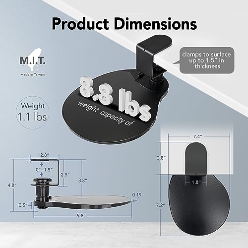 EHO Clamp-On Mouse Platform with Gel Wrist Rest, 360 | All Products - Image 6