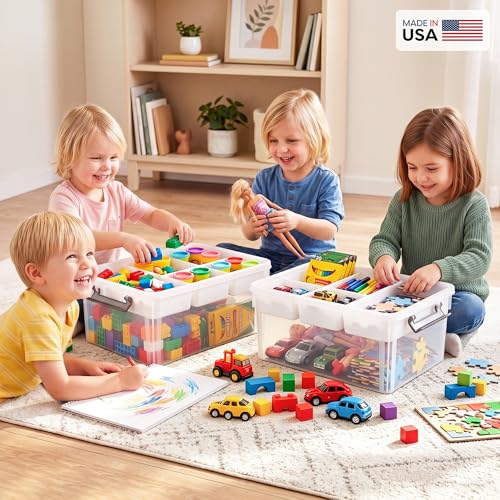 Citylife 17QT Clear Craft Organizers and Storage Box - Image 5