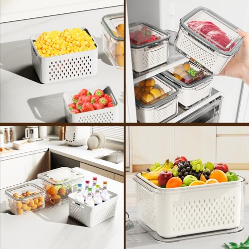 Dayacoco Fruit Storage Containers for Fridge 4 Pcs w | All Products - Image 8