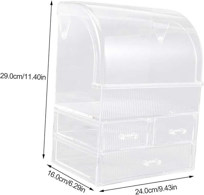 FRCOLOR Large Capacity Makeup Storage Box Acrylic Organizer Desktop Cosmetics Organizer Dividers
