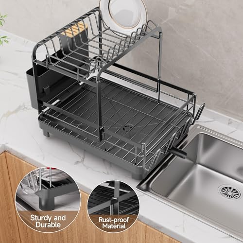 Runnatal 2-Tier Dish Drying Rack, Large Dish Drainer | All Products - Image 8