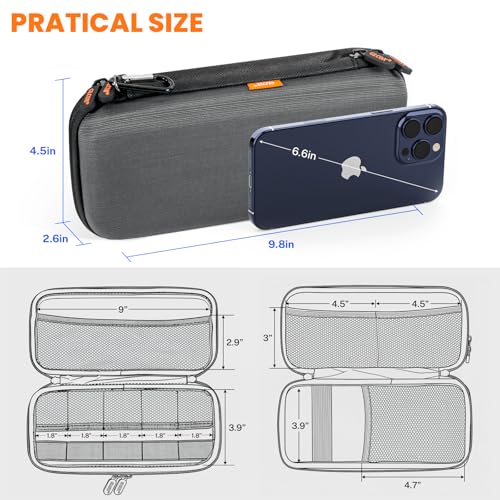 Double-Layer Electronics Organizer Travel Case, Multiple Pockets - Image 4