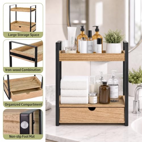Ukonvi 2-Tier Bathroom Organizer Countertop with Dra | All Products - Image 7