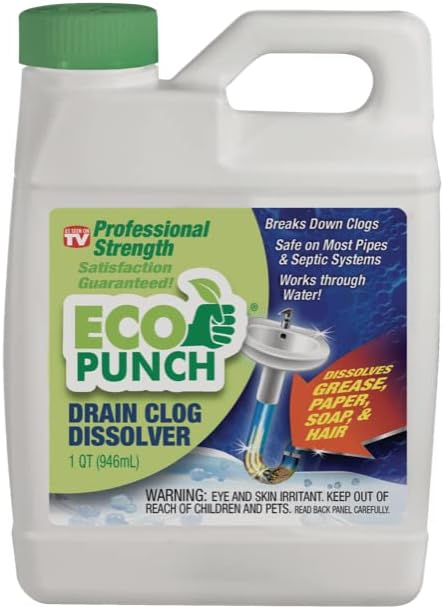 Professional Strength Drain Clog Dissolver | Heavyweight Formula | Dislodge and Clear Drains and Pipes | 32 Ounces