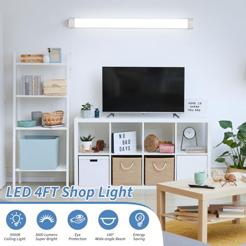 Airand LED Shop Lights for Garage 4FT with Plug, Utility Linkable - Image 4