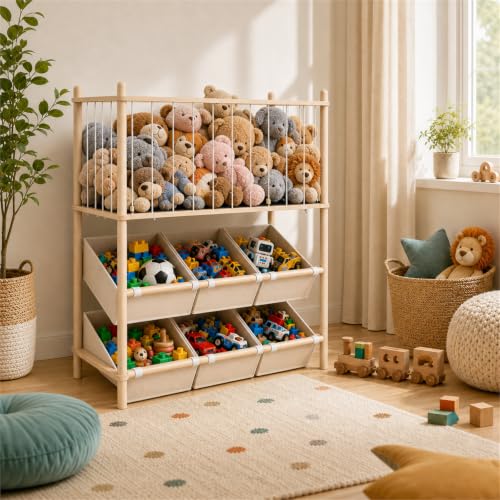 EAQ 2-in-1 Stuffed Animal Storage & Toy Organizer for Kids - Image 4