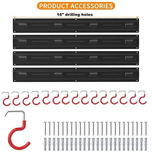 WALMANN All Metal 64 inch Wall Mount Garden Tool Organizer - Image 4